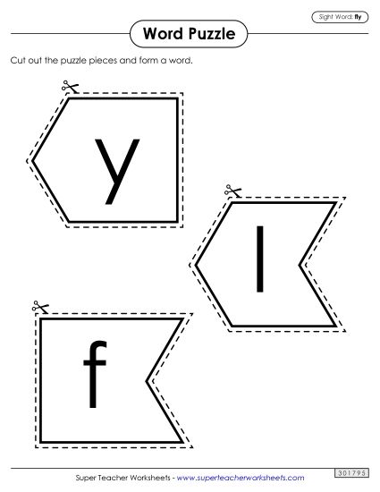 Word Puzzle: Fly (Printable PDF Worksheet)