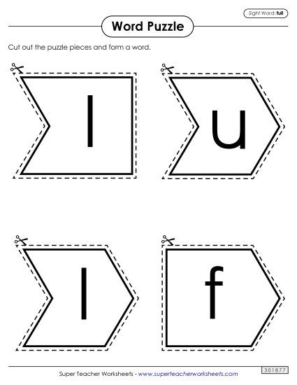 Word Puzzle: Full (Printable PDF Worksheet)