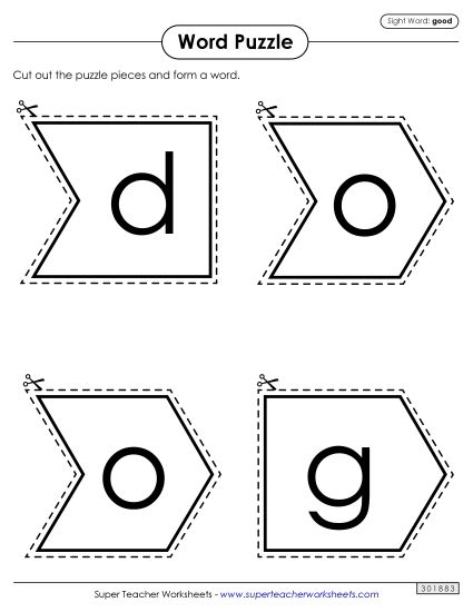 Word Puzzle: Good (Printable PDF Worksheet)