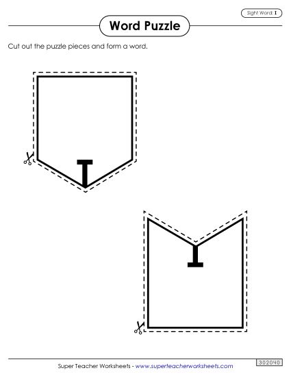 Word Puzzle: I (Printable PDF Worksheet)