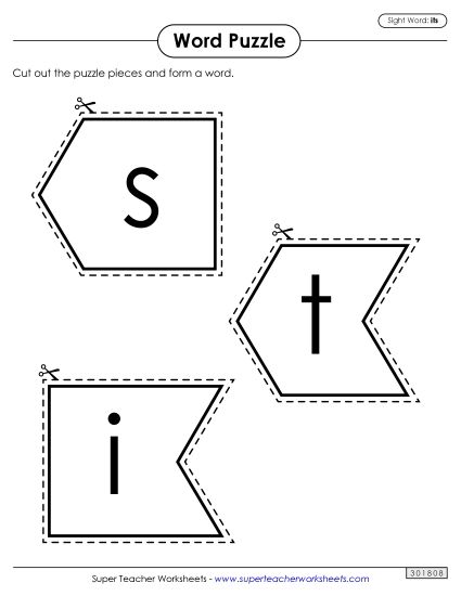Word Puzzle: Its (Printable PDF Worksheet)