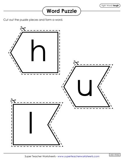 Word Puzzle: Laugh (Printable PDF Worksheet)