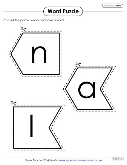 Word Puzzle: Learn (Printable PDF Worksheet)