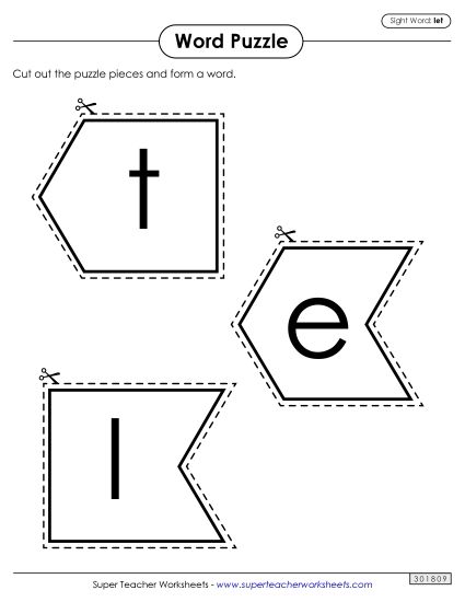 Word Puzzle: Let (Printable PDF Worksheet)