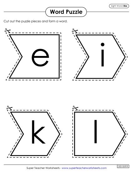 Word Puzzle: Like (Printable PDF Worksheet)