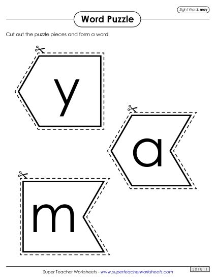 Word Puzzle: May (Printable PDF Worksheet)