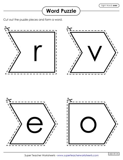 Word Puzzle: Over (Printable PDF Worksheet)