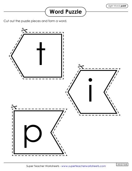 Word Puzzle: Point (Printable PDF Worksheet)