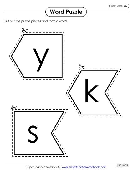 Word Puzzle: Sky (Printable PDF Worksheet)