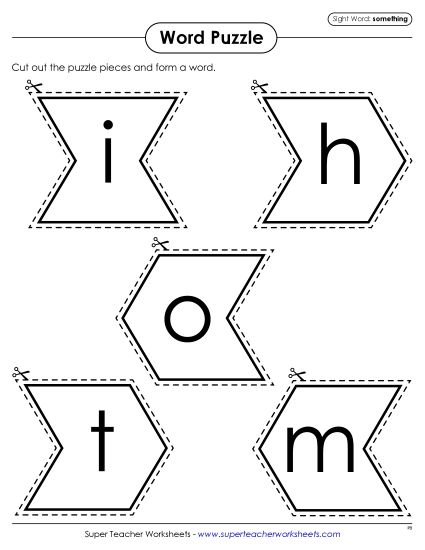 Word Puzzle: Something (Printable PDF Worksheet)
