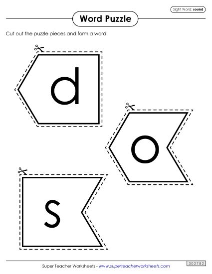 Word Puzzle: Sound (Printable PDF Worksheet)