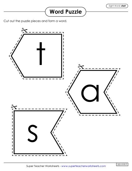 Word Puzzle: Start (Printable PDF Worksheet)