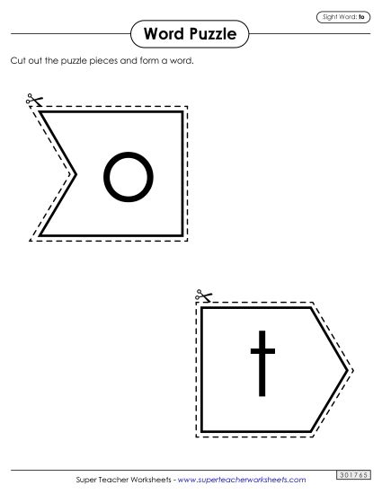 Word Puzzle: To (Printable PDF Worksheet)