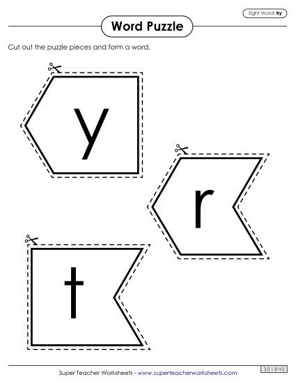 Word Puzzle: Try (Printable PDF Worksheet)