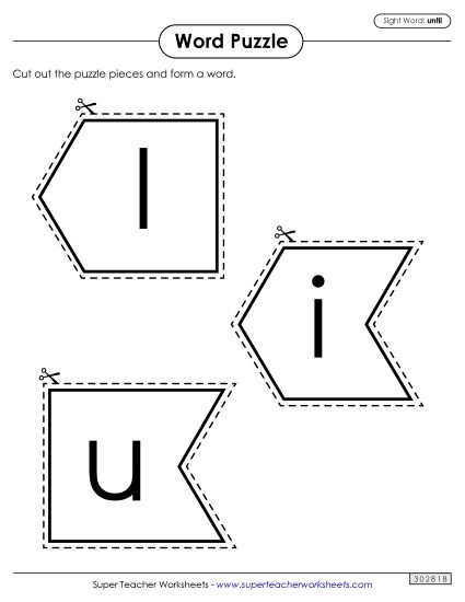 Word Puzzle: Until (Printable PDF Worksheet)