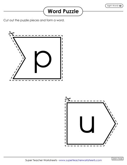 Word Puzzle: Up (Printable PDF Worksheet)