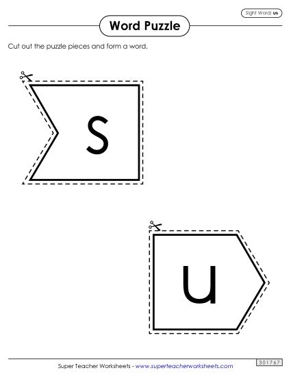 Word Puzzle: Us (Printable PDF Worksheet)