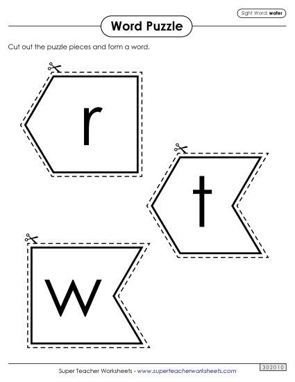 Word Puzzle: Water (Printable PDF Worksheet)