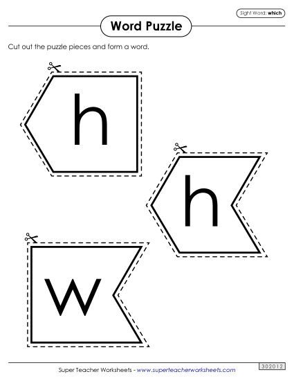 Word Puzzle: Which (Printable PDF Worksheet)