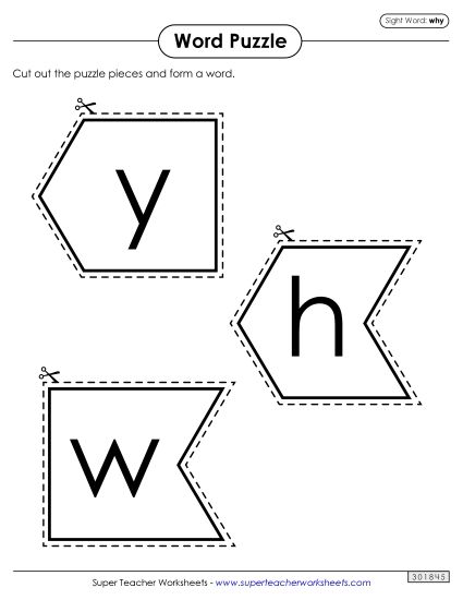 Word Puzzle: Why (Printable PDF Worksheet)