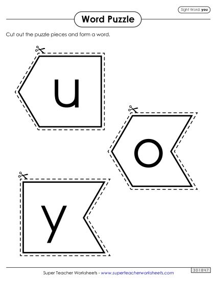 Word Puzzle: You (Printable PDF Worksheet)