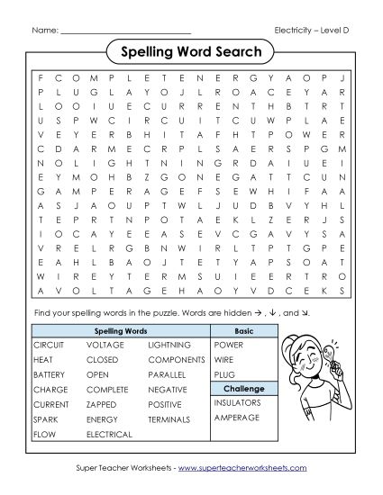 Worksheets and Activities - Word Search  (Printable PDF Worksheet)