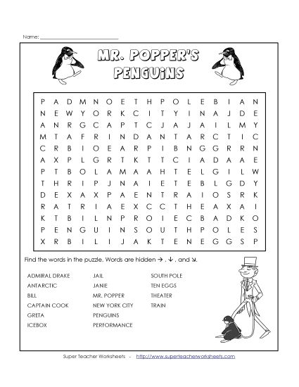 Whole Book - Word Search (Printable PDF Worksheet)