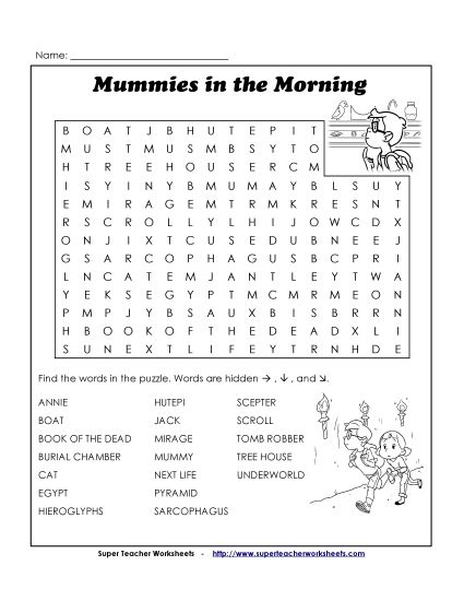 Whole Book - Word Search  (Printable PDF Worksheet)