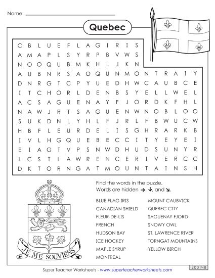 Puzzles - Word Search (Printable PDF Worksheet)