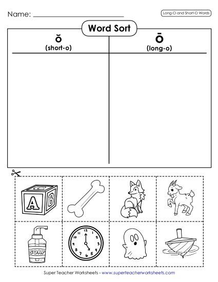 Word Sort (Cut-and-Glue) (Printable PDF Worksheet)