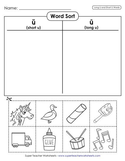 Word Sort (Cut-and-Glue) (Printable PDF Worksheet)