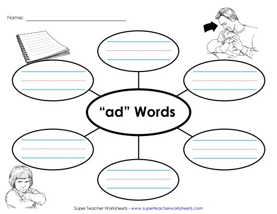 Worksheets - Word Web (-ad) (Printable PDF Worksheet)