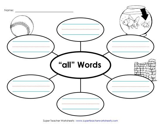 Worksheets - Word Web (-all) (Printable PDF Worksheet)
