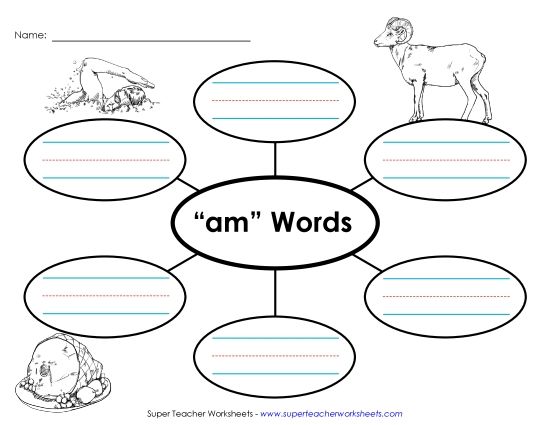 Worksheets - Word Web (-am) (Printable PDF Worksheet)