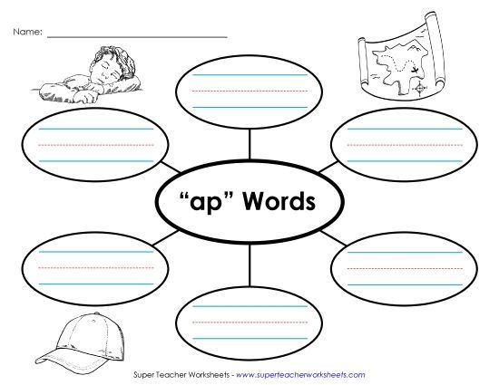 Worksheets - Word Web (-ap) (Printable PDF Worksheet)