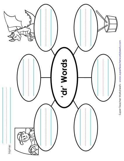 Worksheets - Word Web (Dr- Words) (Printable PDF Worksheet)