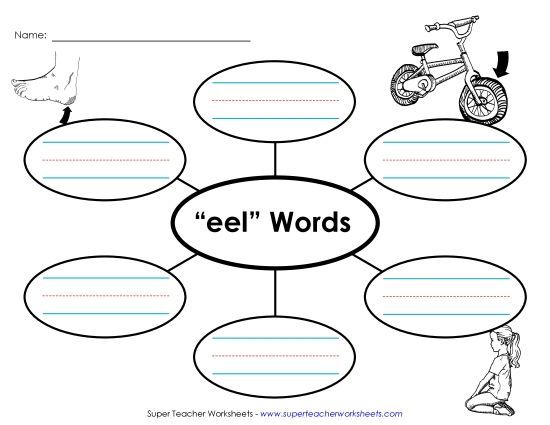 Worksheets - Word Web (-eel) (Printable PDF Worksheet)