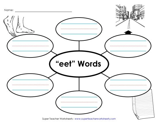 Worksheets - Word Web (-eet) (Printable PDF Worksheet)