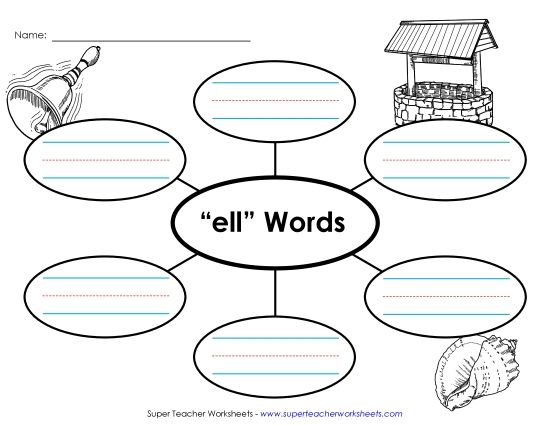 Worksheets - Word Web (-ell) (Printable PDF Worksheet)