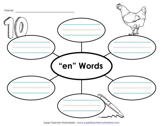 Worksheets - Word Web (-en) (Printable PDF Worksheet)