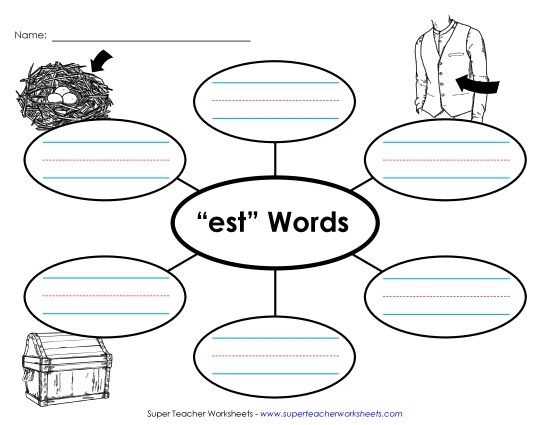 Worksheets - Word Web (-est) (Printable PDF Worksheet)