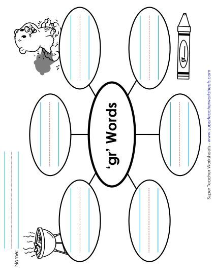 Worksheets - Word Web (Gr- Words) (Printable PDF Worksheet)