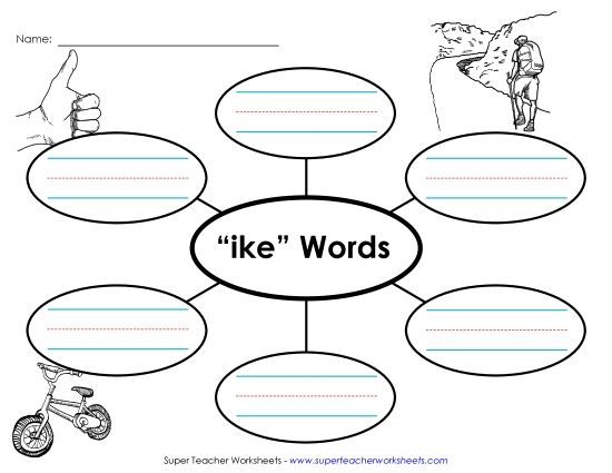 Worksheets - Word Web (-ike) (Printable PDF Worksheet)