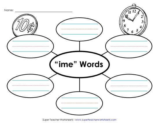 Worksheets - Word Web (-ime) (Printable PDF Worksheet)