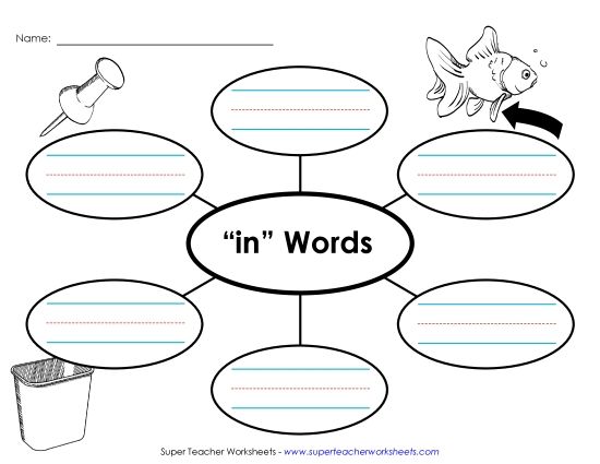 Worksheets - Word Web (-in) (Printable PDF Worksheet)