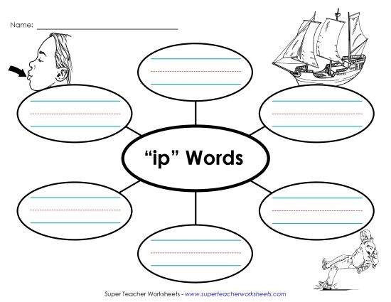 Worksheets - Word Web (-ip) (Printable PDF Worksheet)