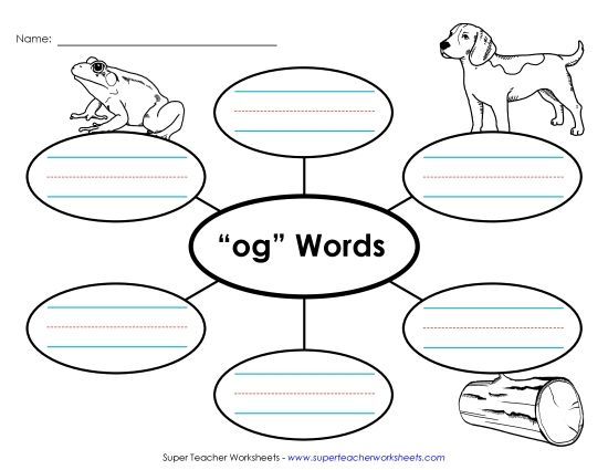 Worksheets - Word Web (-og) (Printable PDF Worksheet)