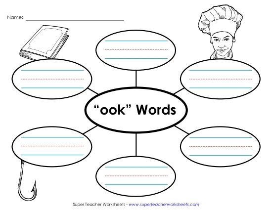 Worksheets - Word Web (-ook) (Printable PDF Worksheet)