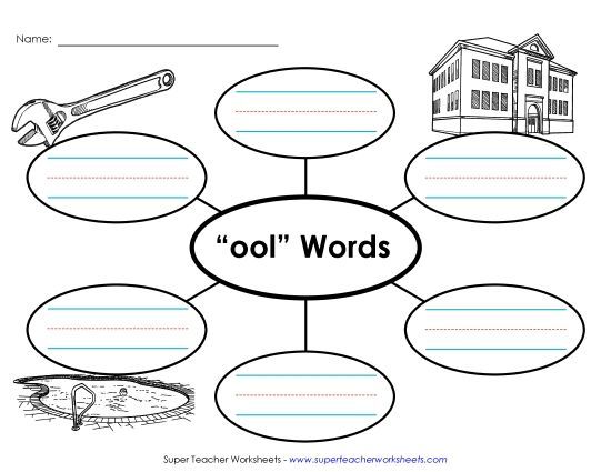 Worksheets - Word Web (-ool) (Printable PDF Worksheet)