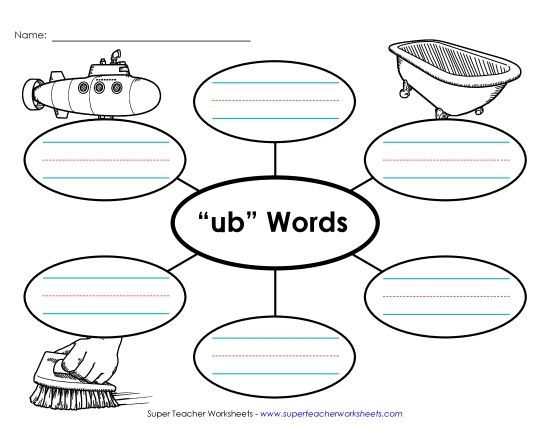 Worksheets - Word Web (-ub) (Printable PDF Worksheet)